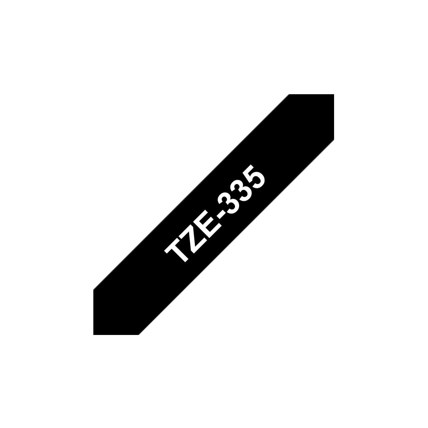 Brother TZE335 tape white/black 12mm 8m