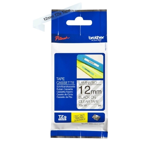 Brother TZE131 tape black/clear 12mm 8m