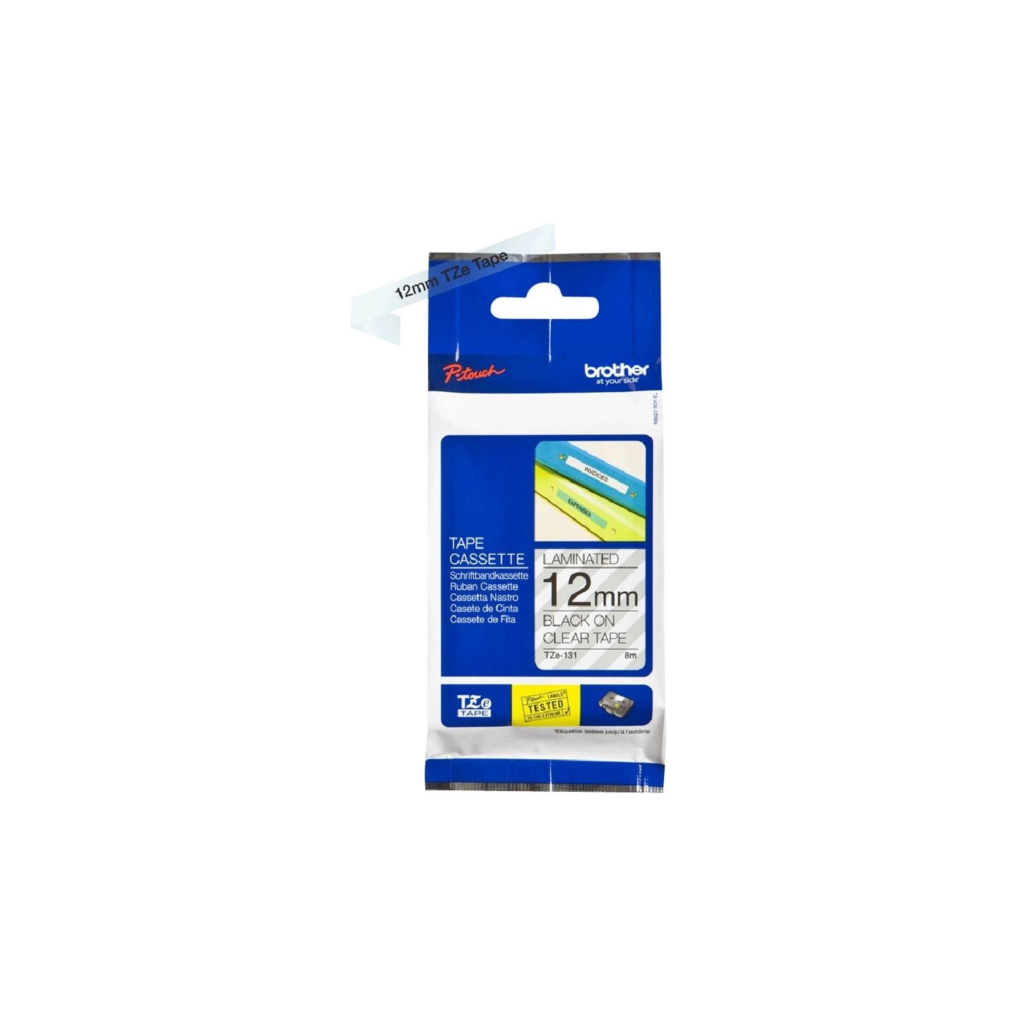 Brother TZE131 tape black/clear 12mm 8m