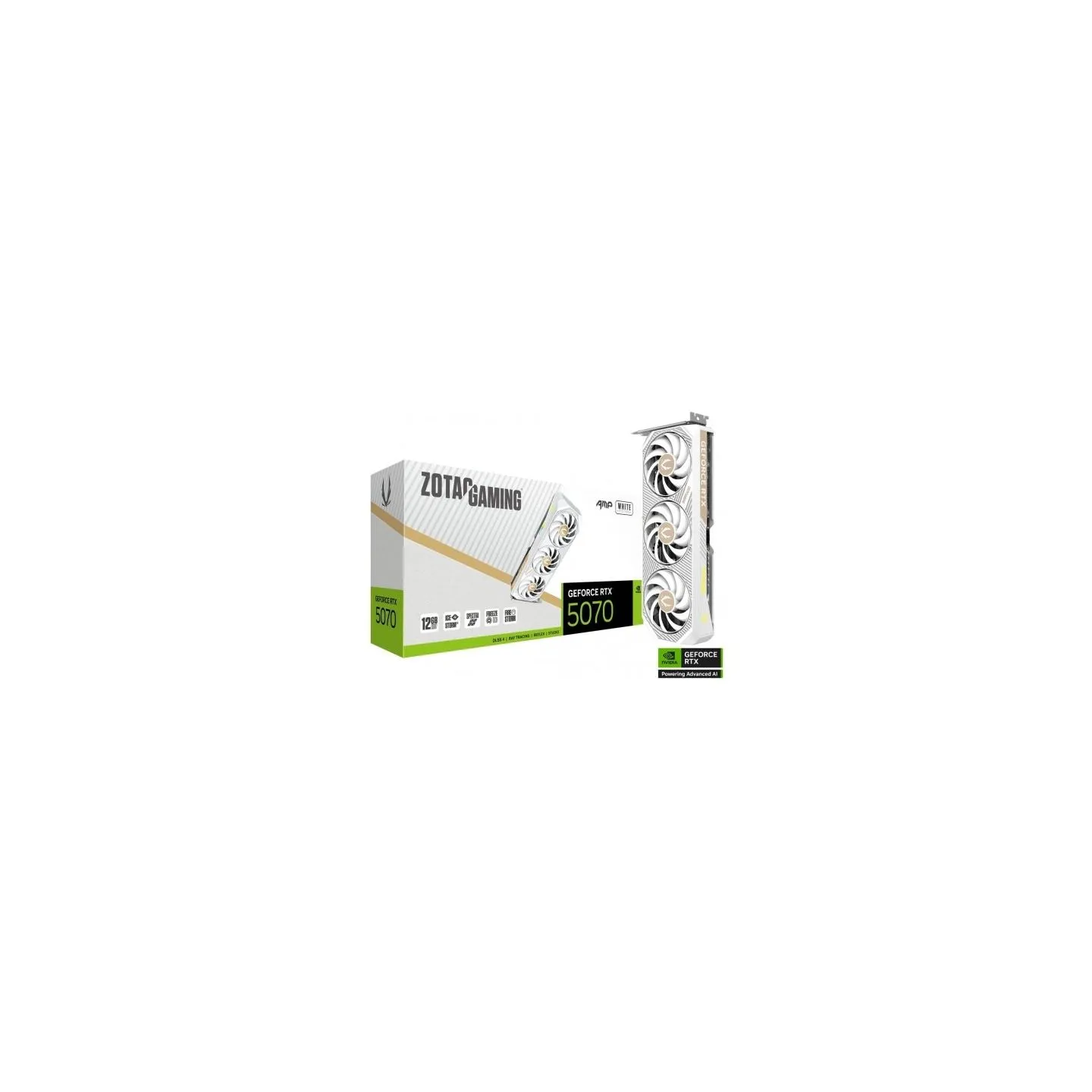 Zotac Graphics card GeForce RTX 5070 AMP 12GB GDDR7 192bit 3DP/HDMI white