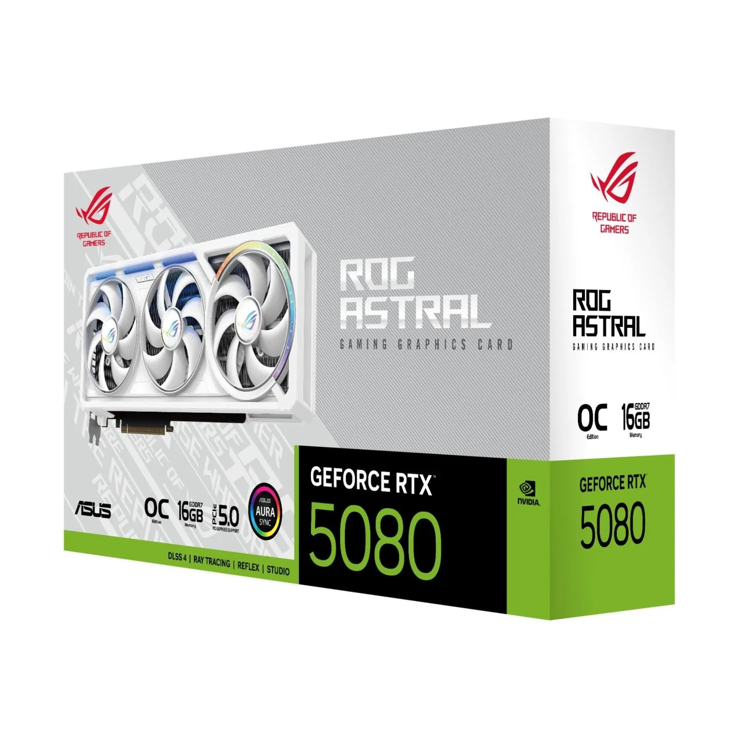 Asus Graphics Card|ASUS|NVIDIA|GeForce RTX 5080|16 GB|GDDR7|256 bit|PCI Express 5.0|Active|ROG-ASTRAL-RTX5080O16G-WH