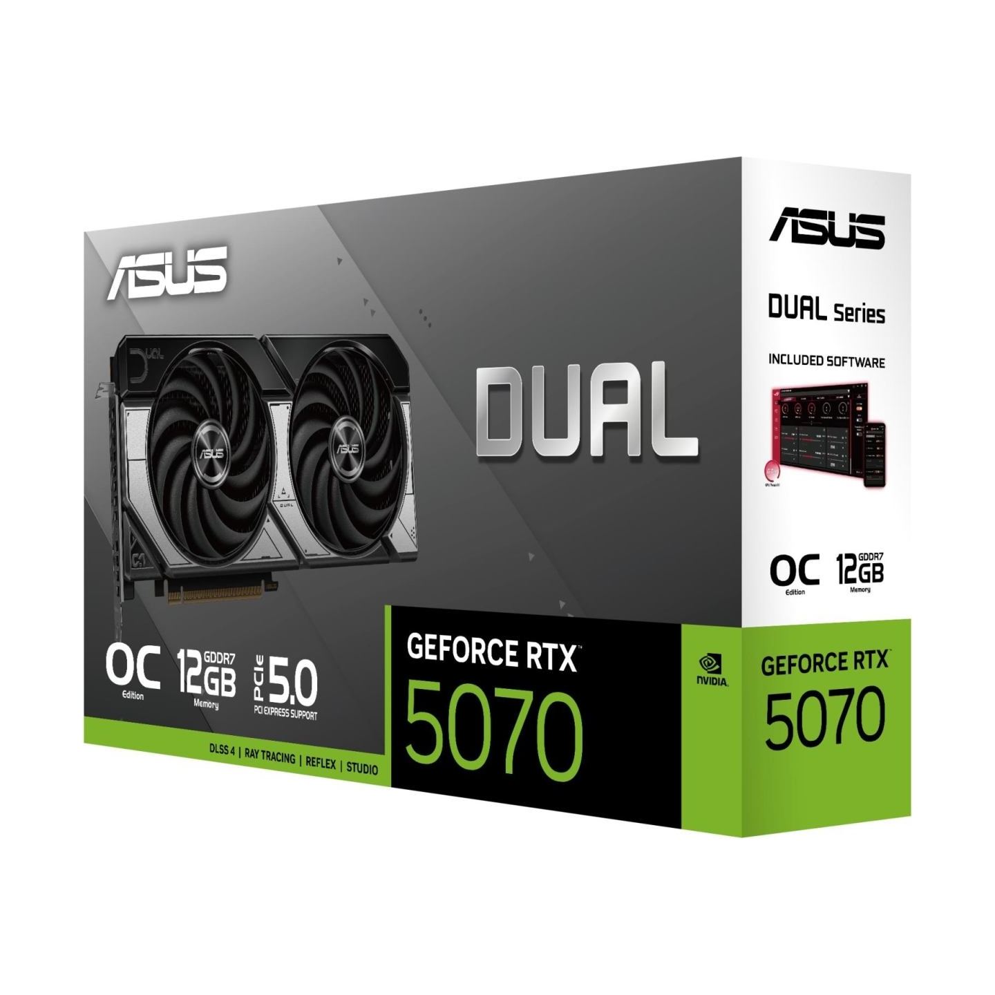 Asus Graphics card GeForce RTX 5070 DUAL 12GB GDDR7 192BIT HDMI/3DP