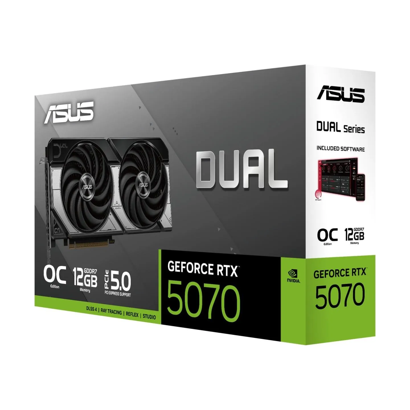 Asus Graphics card GeForce RTX 5070 DUAL 12GB GDDR7 192BIT HDMI/3DP