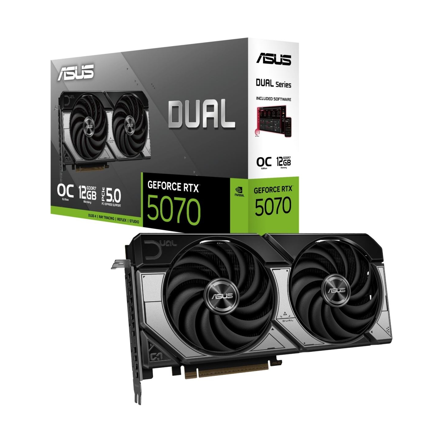 Asus Graphics card GeForce RTX 5070 DUAL 12GB GDDR7 192BIT HDMI/3DP