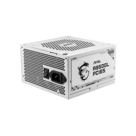 MSI Power Supply|MSI|850 Watts|Efficiency 80 PLUS GOLD|PFC Active|MAGA850GLPCIE5WHITE
