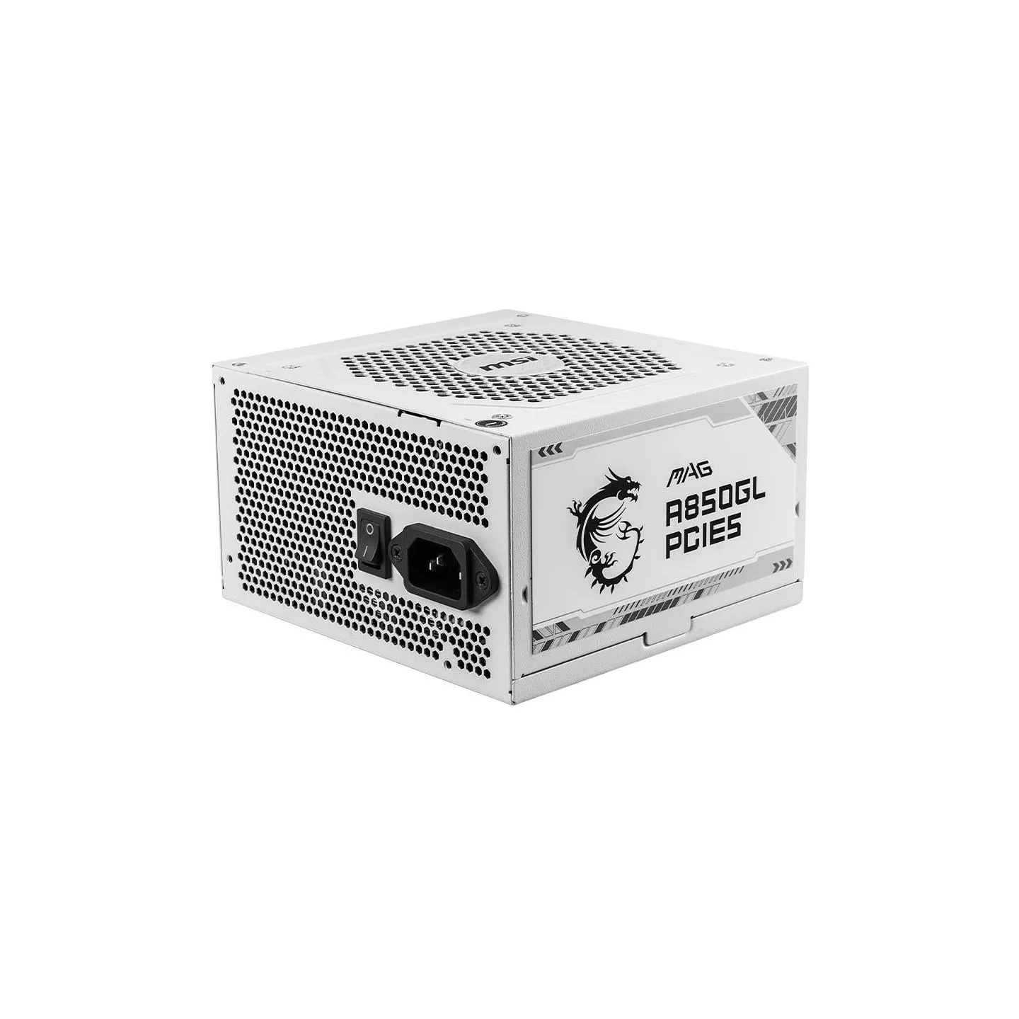 MSI Power Supply|MSI|850 Watts|Efficiency 80 PLUS GOLD|PFC Active|MAGA850GLPCIE5WHITE