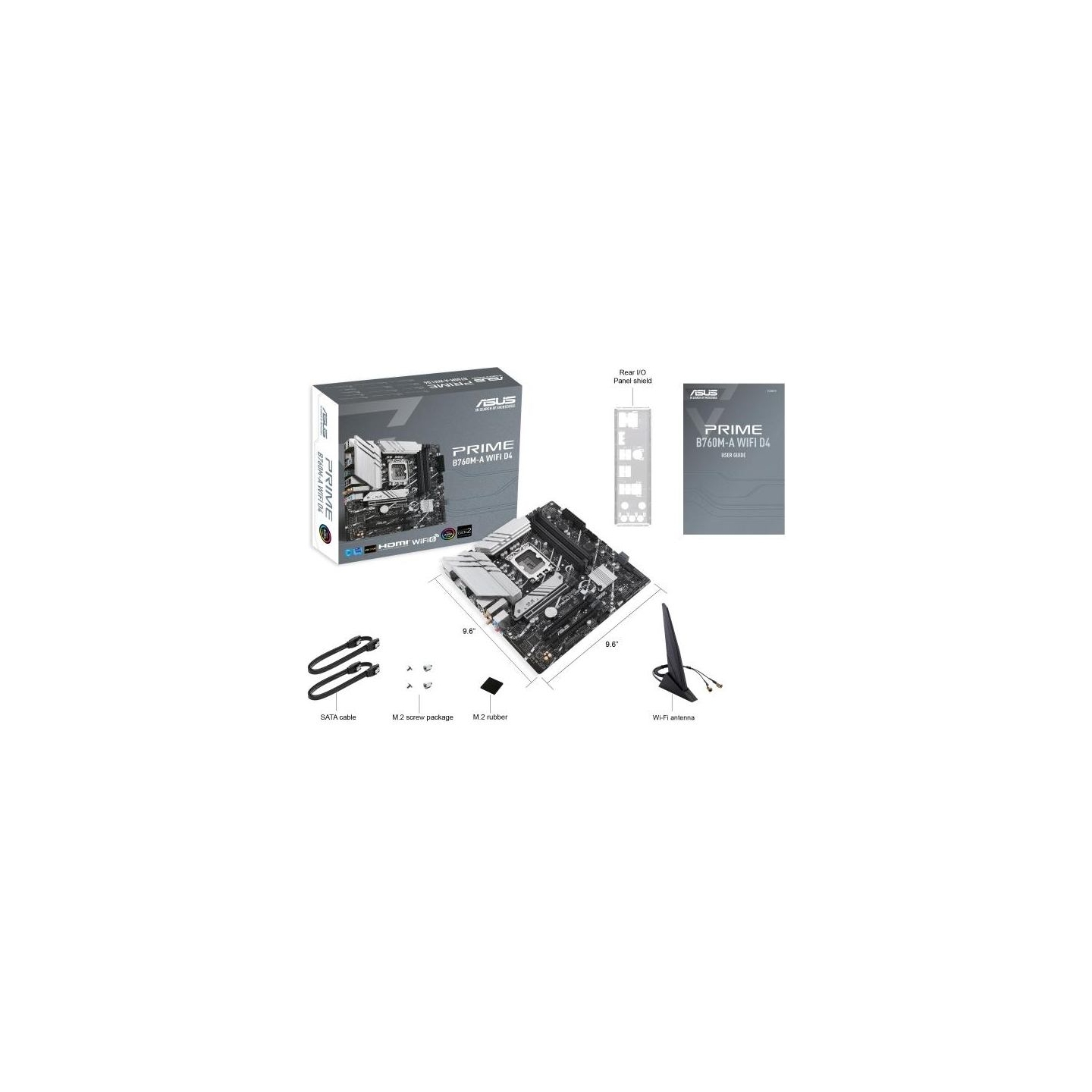 Asus Mainboard|ASUS|Intel B760 Express|LGA1700|Micro-ATX|Memory DDR4|Memory slots 4|3xPCI-Express 4.0 16x|2xM.2|2xHDMI|1xDisplay