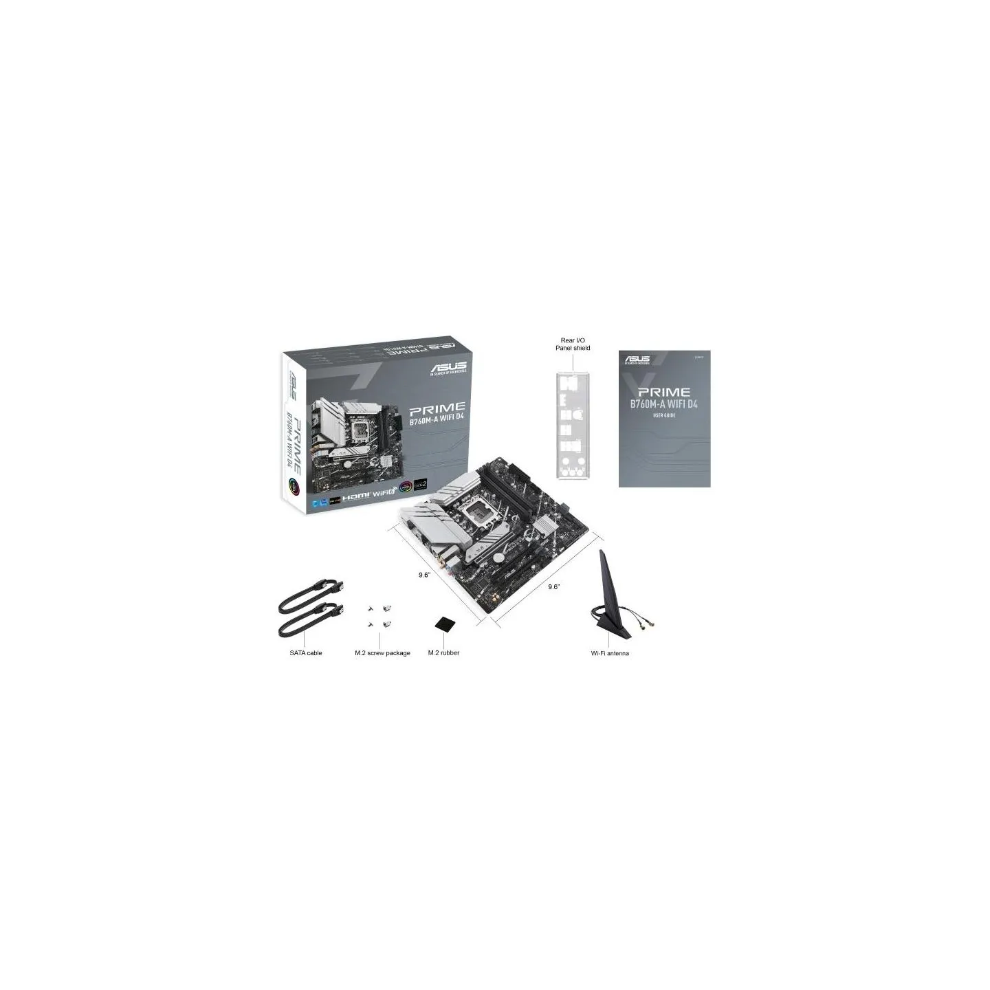 Asus Mainboard|ASUS|Intel B760 Express|LGA1700|Micro-ATX|Memory DDR4|Memory slots 4|3xPCI-Express 4.0 16x|2xM.2|2xHDMI|1xDisplay