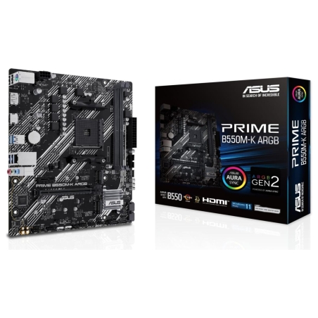 Asus Mainboard|ASUS|AMD B550|SAM4|Micro-ATX|Memory DDR4|Memory slots 2|1xPCI-Express 3.0 1x|1xPCI-Express 3.0 16x|1xPCI-Express 