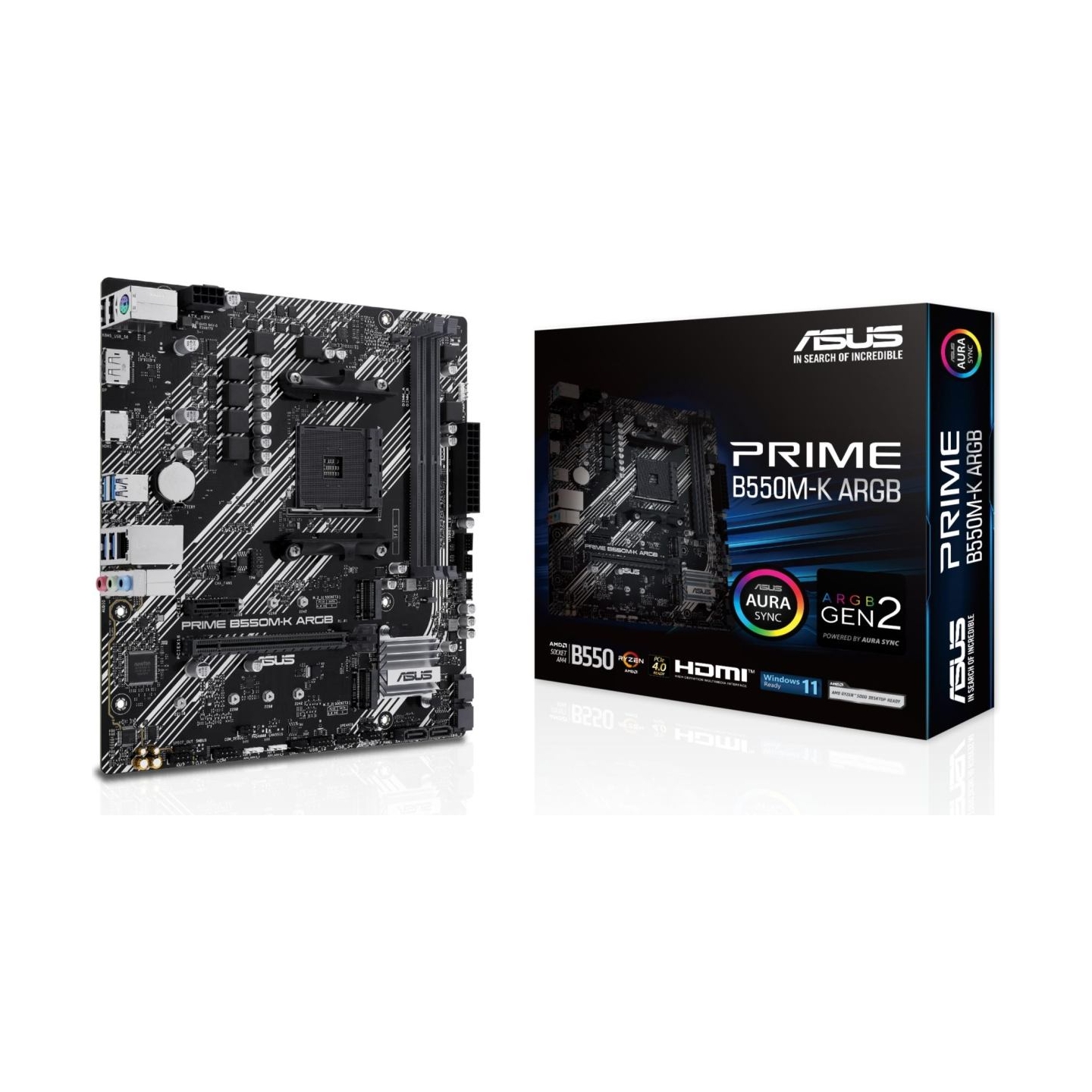 Asus Mainboard|ASUS|AMD B550|SAM4|Micro-ATX|Memory DDR4|Memory slots 2|1xPCI-Express 3.0 1x|1xPCI-Express 3.0 16x|1xPCI-Express 