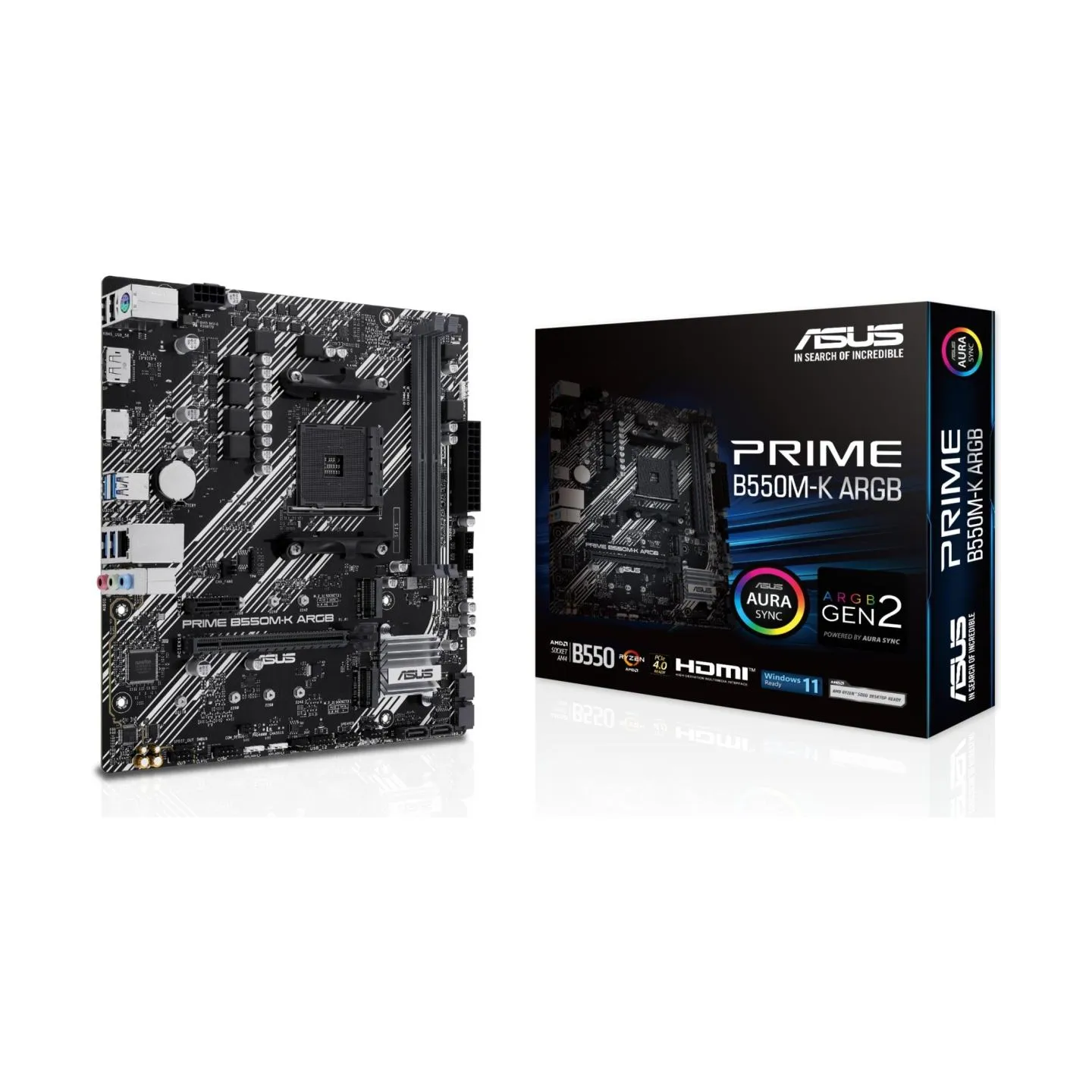 Asus Mainboard|ASUS|AMD B550|SAM4|Micro-ATX|Memory DDR4|Memory slots 2|1xPCI-Express 3.0 1x|1xPCI-Express 3.0 16x|1xPCI-Express 