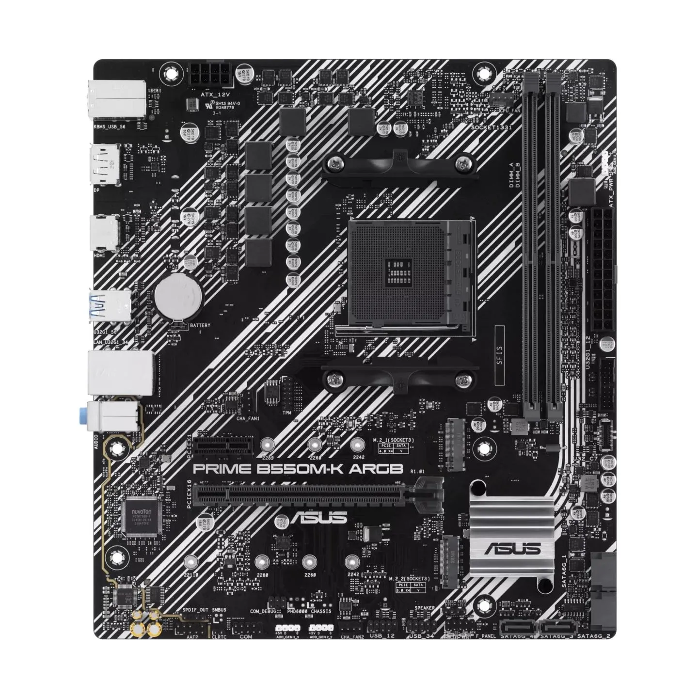 Asus Mainboard|ASUS|AMD B550|SAM4|Micro-ATX|Memory DDR4|Memory slots 2|1xPCI-Express 3.0 1x|1xPCI-Express 3.0 16x|1xPCI-Express 