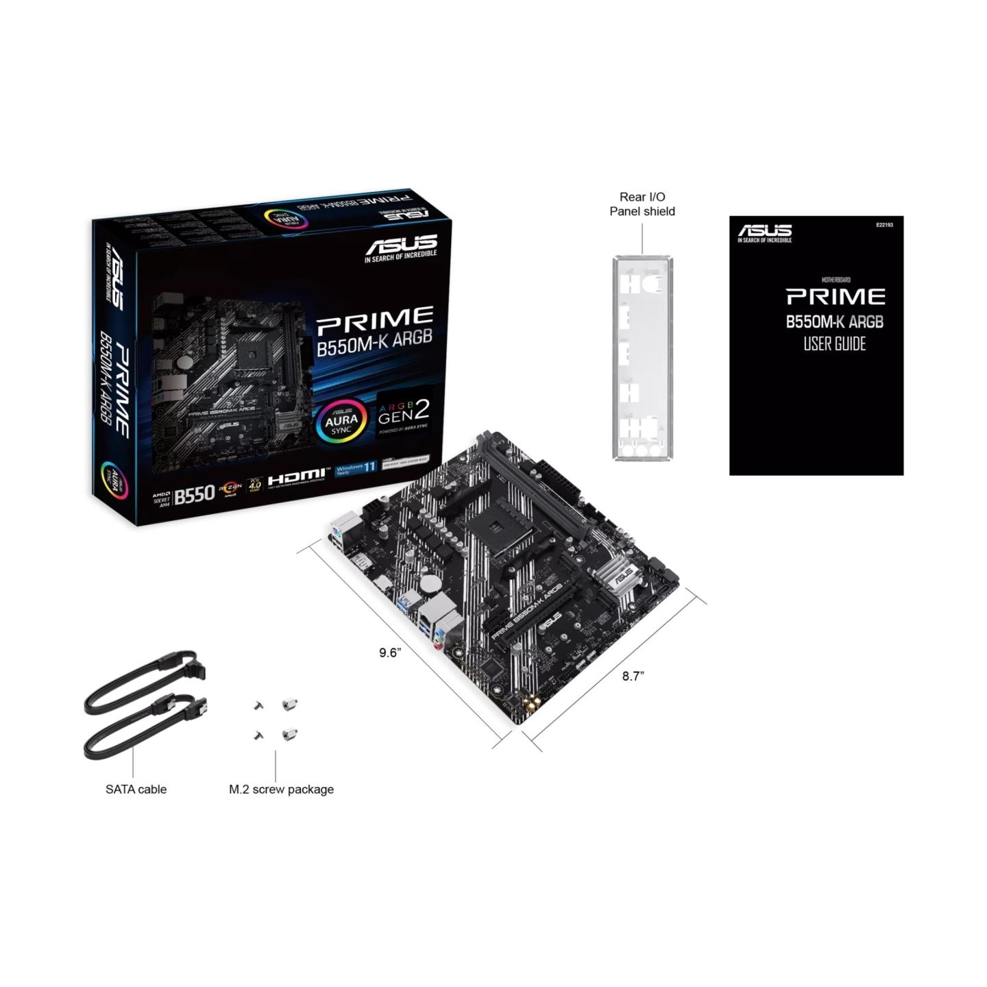 Asus Mainboard|ASUS|AMD B550|SAM4|Micro-ATX|Memory DDR4|Memory slots 2|1xPCI-Express 3.0 1x|1xPCI-Express 3.0 16x|1xPCI-Express 