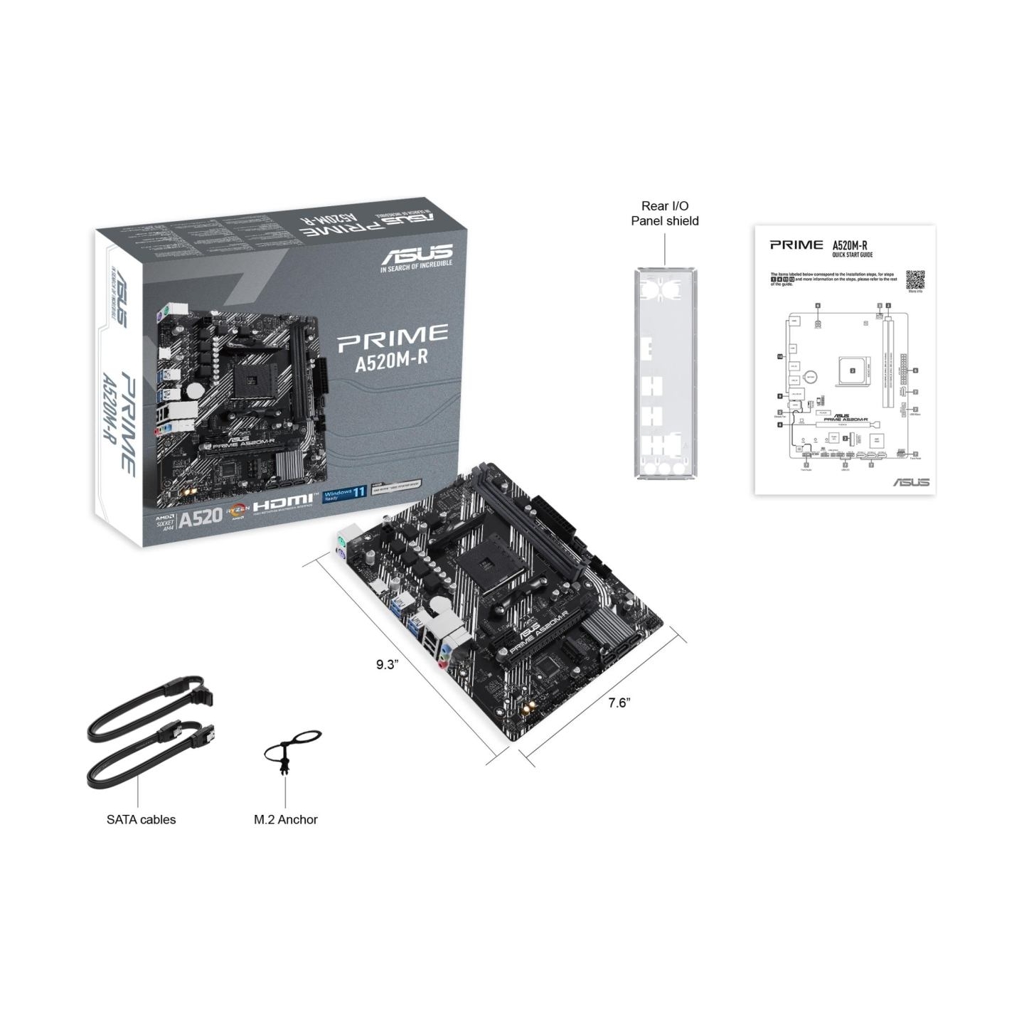 Asus Mainboard|ASUS|AMD A520|SAM4|Micro-ATX|Memory DDR4|Memory slots 2|1xPCI-Express 3.0 1x|1xPCI-Express 3.0 16x|1xM.2|1xHDMI|2