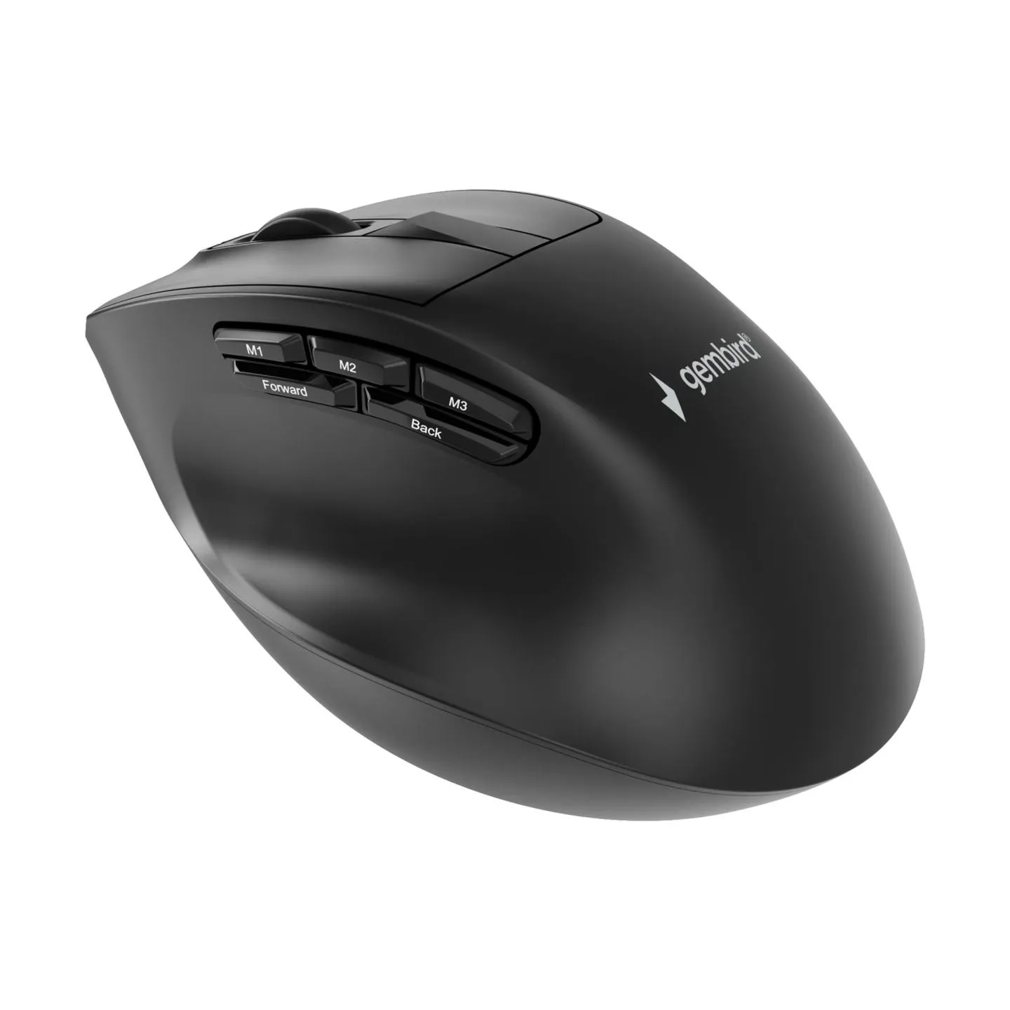Gembird MUSW3-9B-01 Triple-mode 9-button wireless ergonomic mouse, black | Gembird