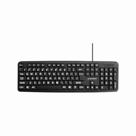 Gembird KEYBOARD STANDART USB ENG BIG/LETT. BLACK KB-US-103 GEMBIRD
