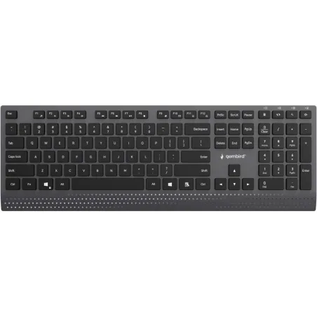 Gembird KB-MCH-06 Slim wired multimedia keyboard with Type-C adapter, US layout | Gembird