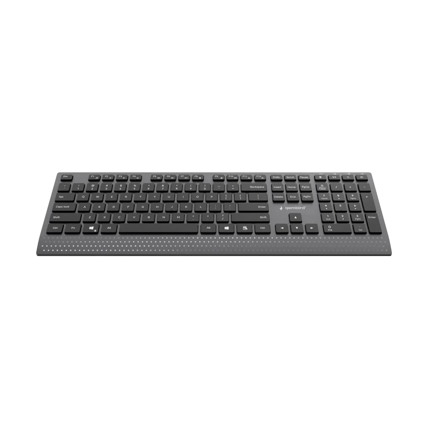 Gembird KB-MCH-06 Slim wired multimedia keyboard with Type-C adapter, US layout | Gembird
