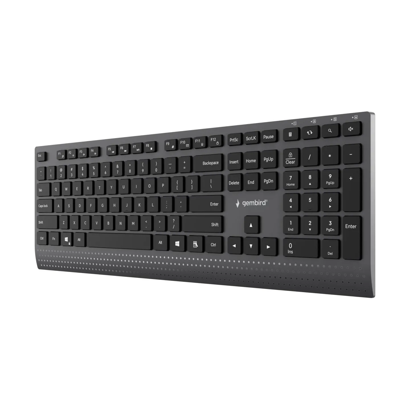 Gembird KB-MCH-06 Slim wired multimedia keyboard with Type-C adapter, US layout | Gembird