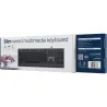 Gembird KB-MCH-06 Slim wired multimedia keyboard with Type-C adapter, US layout | Gembird