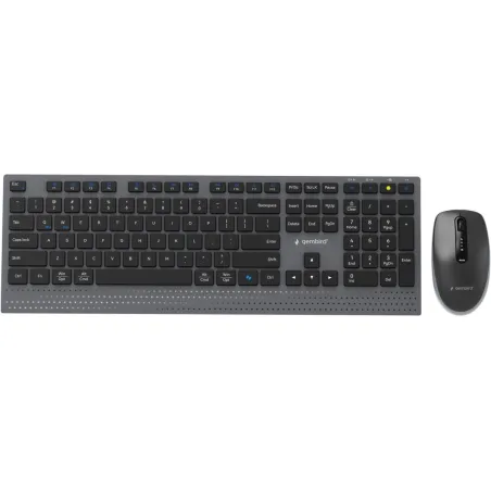 Gembird KBS-WPS-02 Dual-mode slim wireless desktop set, 2.4G+BT, US layout | Gembird