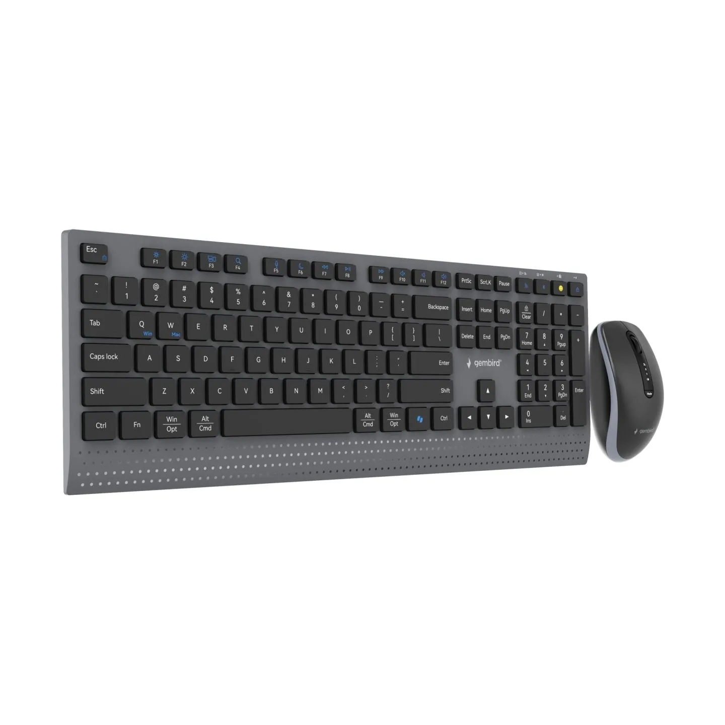 Gembird KEYBOARD +MOUSE WRL ENG/BK KBS-WPS-02 GEMBIRD