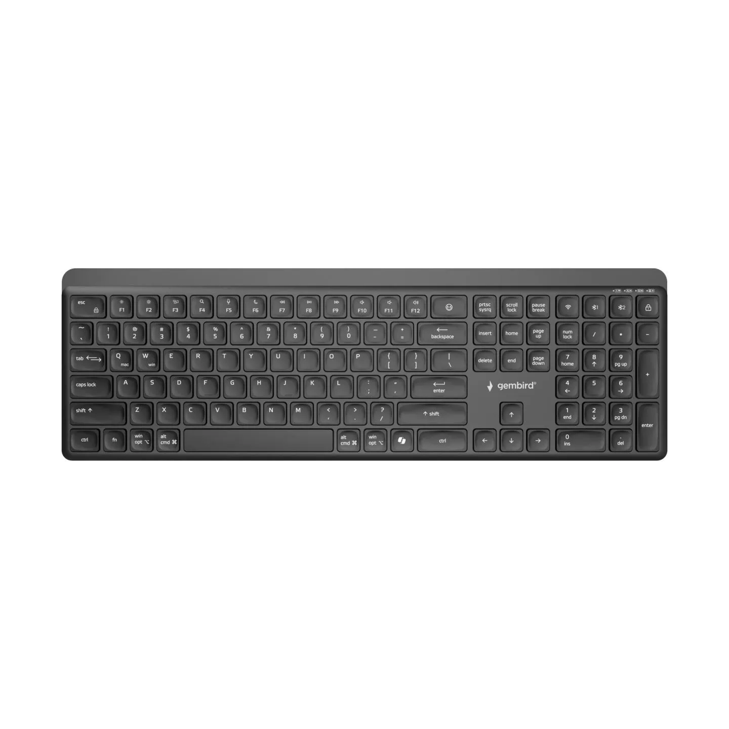 Gembird KB-WPS-03 Dual-mode pro-business slim wireless keyboard, 2.4G+BT, US layout | Gembird