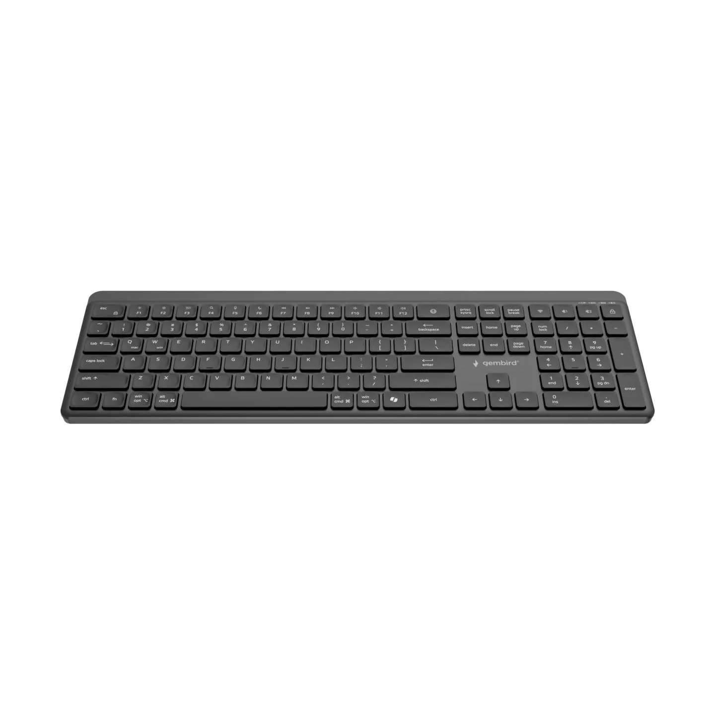 Gembird KB-WPS-03 Dual-mode pro-business slim wireless keyboard, 2.4G+BT, US layout | Gembird