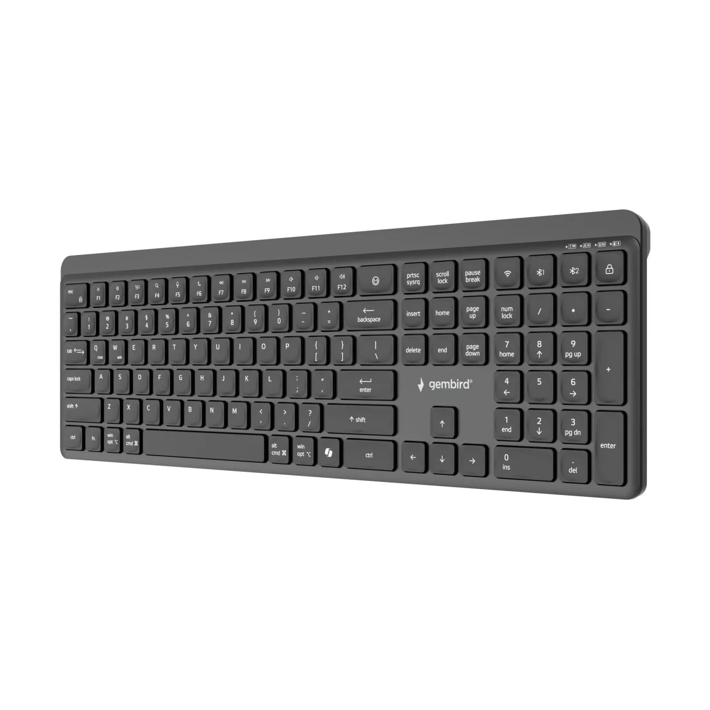 Gembird KB-WPS-03 Dual-mode pro-business slim wireless keyboard, 2.4G+BT, US layout | Gembird