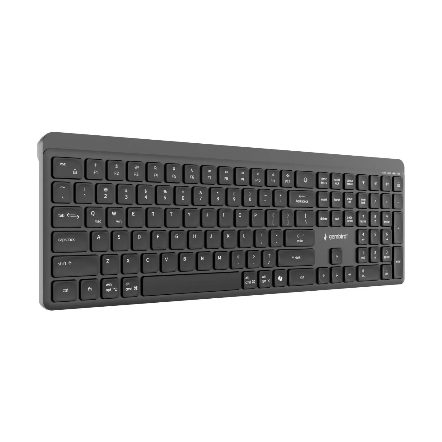 Gembird KEYBOARD WRL SLIM 2.4G+BT US/KB-WPS-03 GEMBIRD