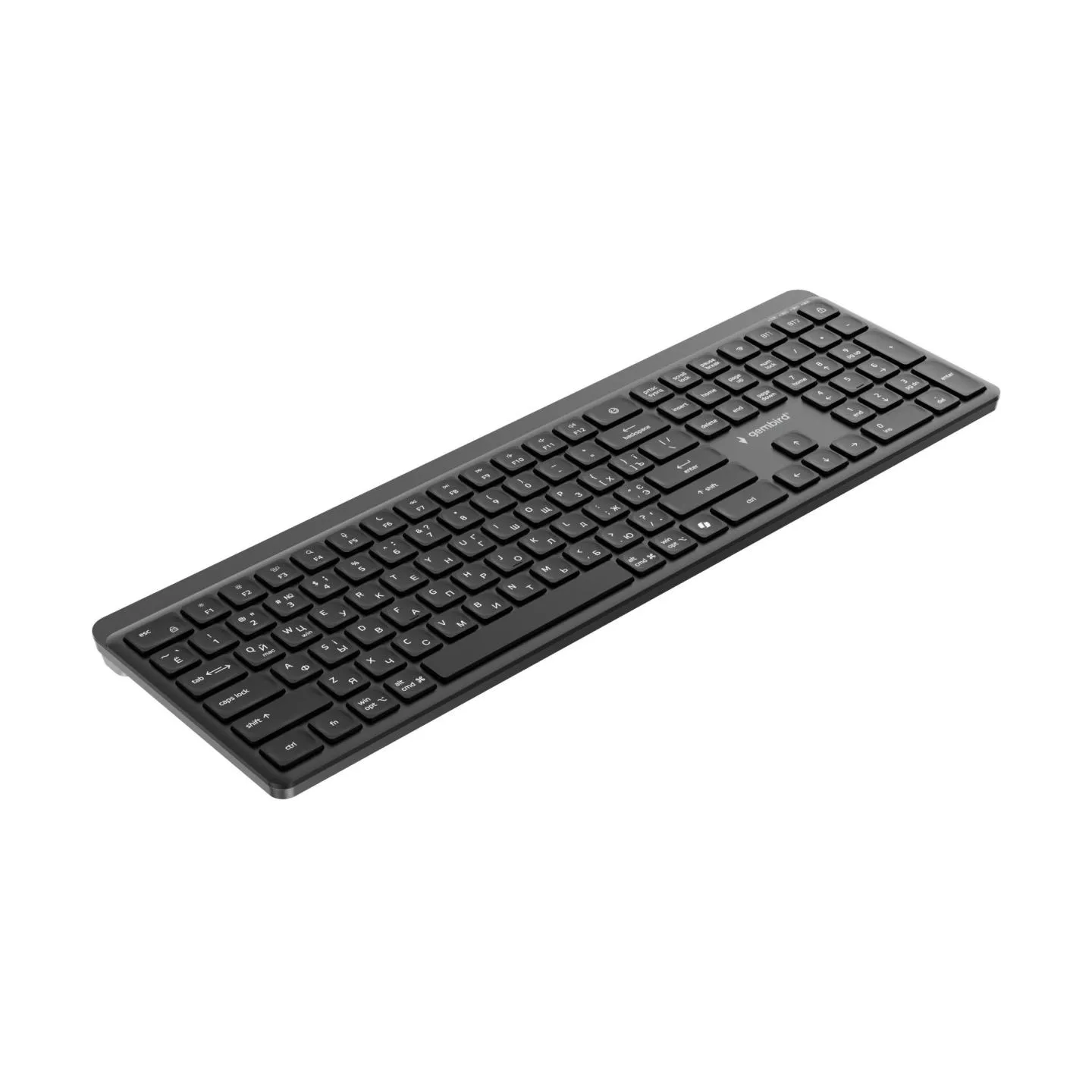 Gembird KB-WPS-03-CYRL Dual-mode pro-business slim wireless keyboard, 2.4G+BT, Cyrillic layout | Gembird