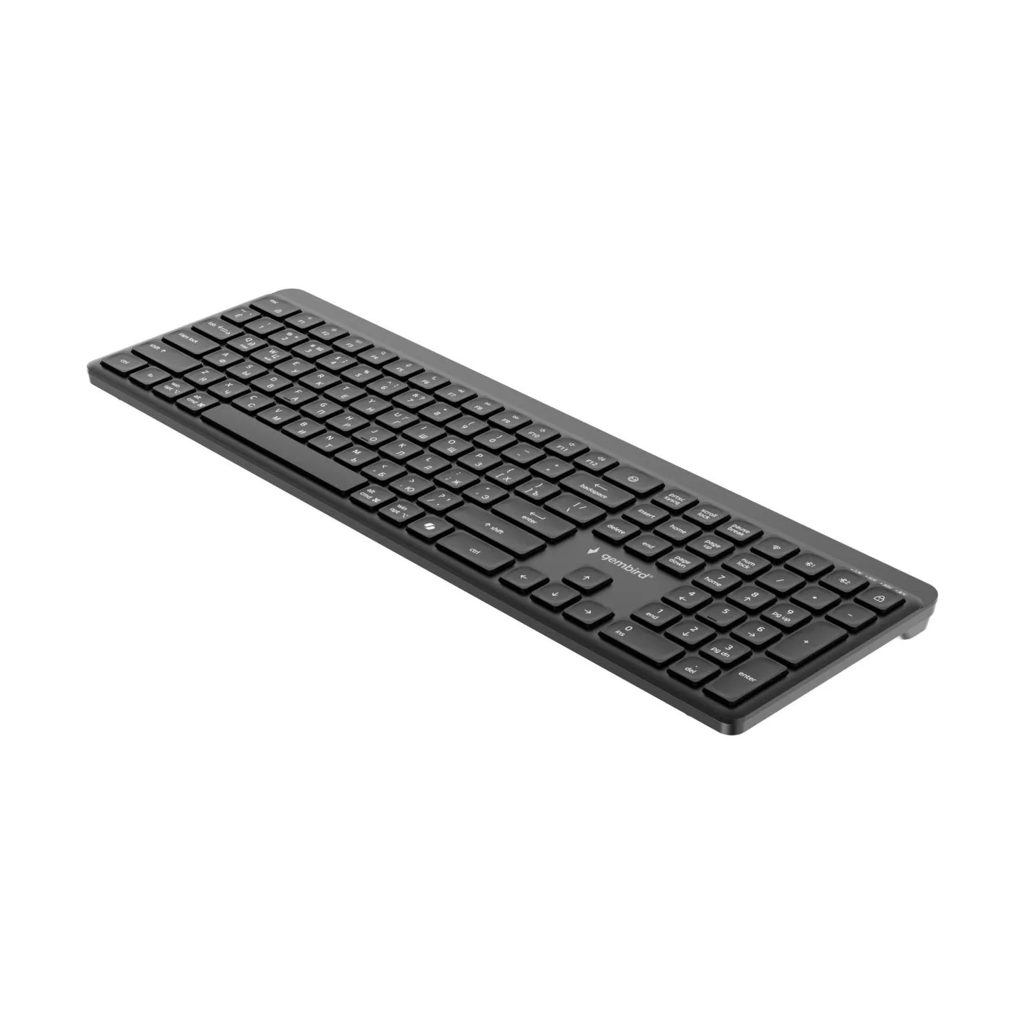Gembird KB-WPS-03-CYRL Dual-mode pro-business slim wireless keyboard, 2.4G+BT, Cyrillic layout | Gembird