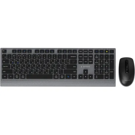 Gembird KBS-WPS-02-CYRL Dual-mode slim wireless desktop set, 2.4G+BT, Cyrillic layout | Gembird