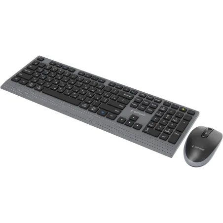 Gembird KBS-WPS-02-CYRL Dual-mode slim wireless desktop set, 2.4G+BT, Cyrillic layout | Gembird