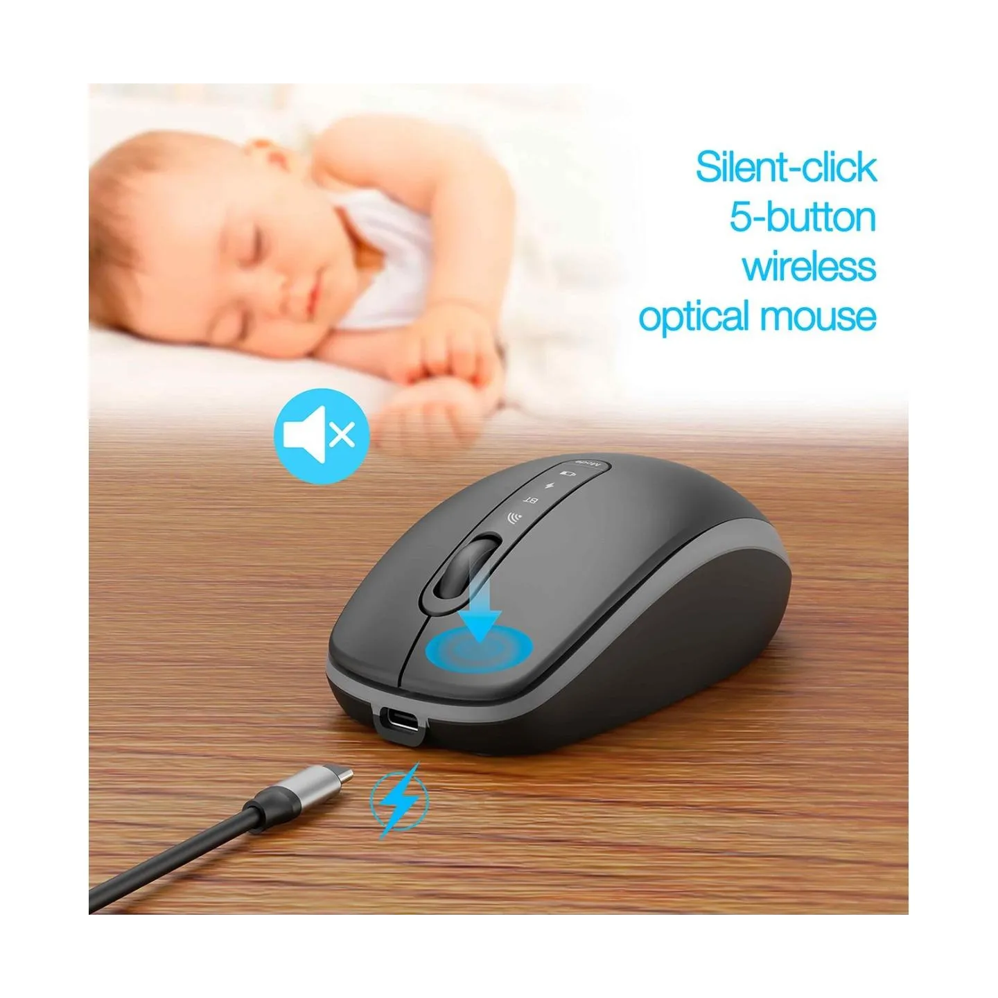 Gembird KBS-WPS-02-CYRL Dual-mode slim wireless desktop set, 2.4G+BT, Cyrillic layout | Gembird