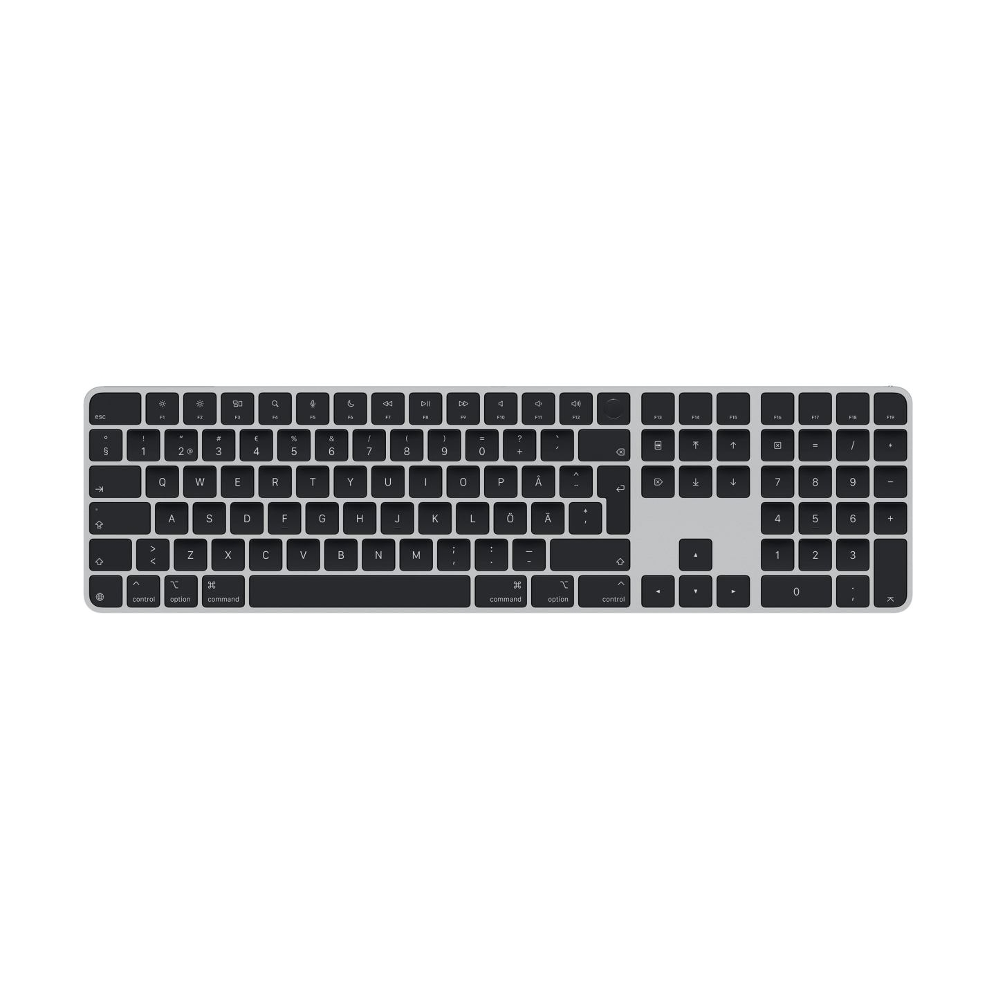 Apple Magic Keyboard with Touch ID and Numeric Keypad | MXK83S/A | Standard | Wireless | Bluetooth | Swedish