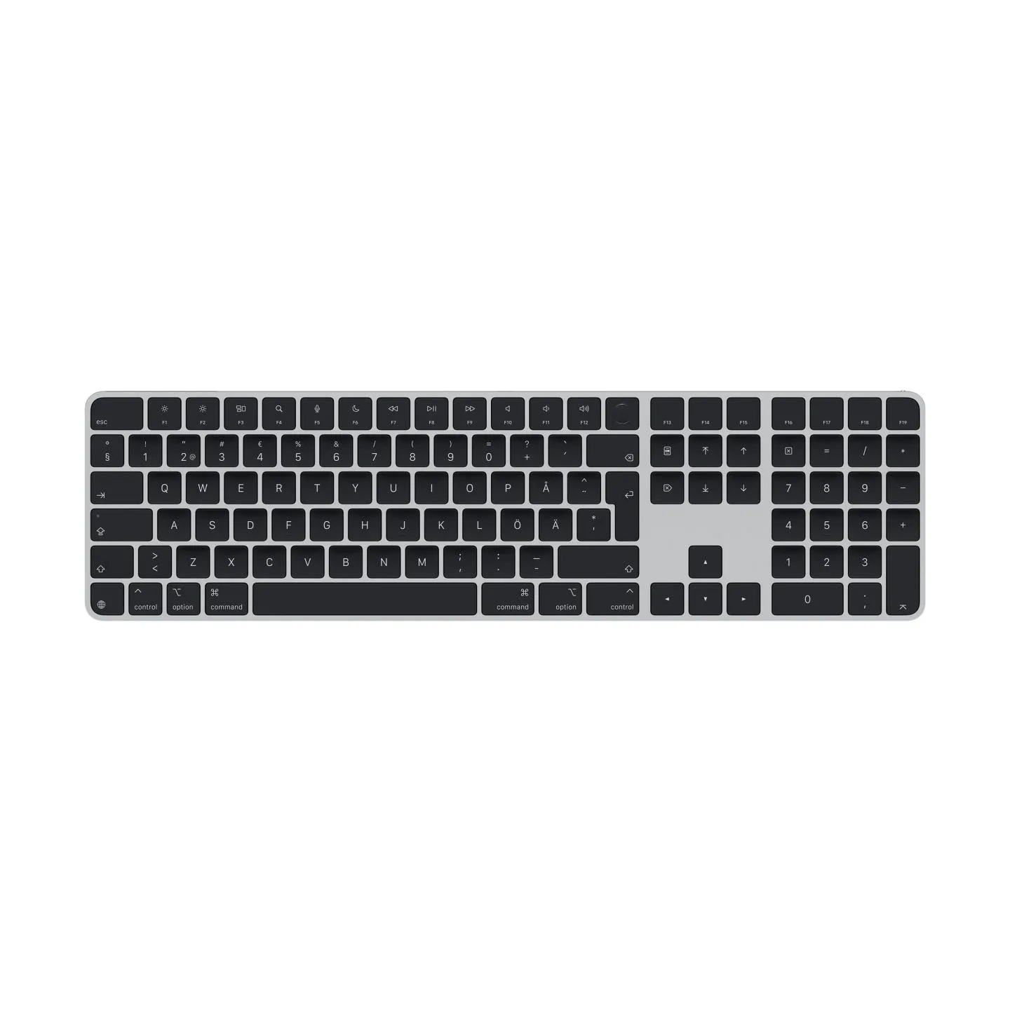 Apple Magic Keyboard with Touch ID and Numeric Keypad | MXK83S/A | Standard | Wireless | Bluetooth | Swedish