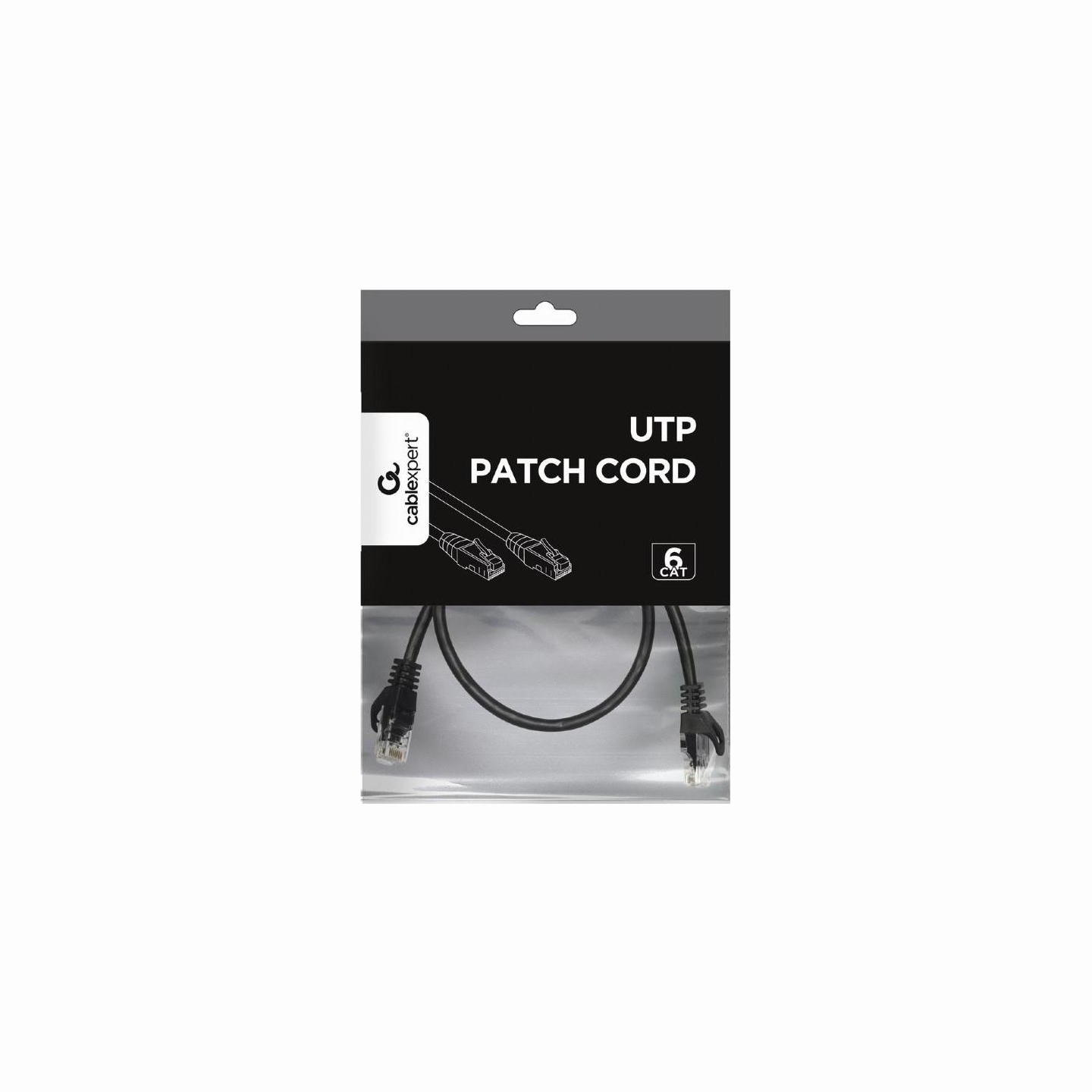 Gembird PATCH CABLE CAT6 UTP 0.25M/PP6U-0.25M/BK GEMBIRD