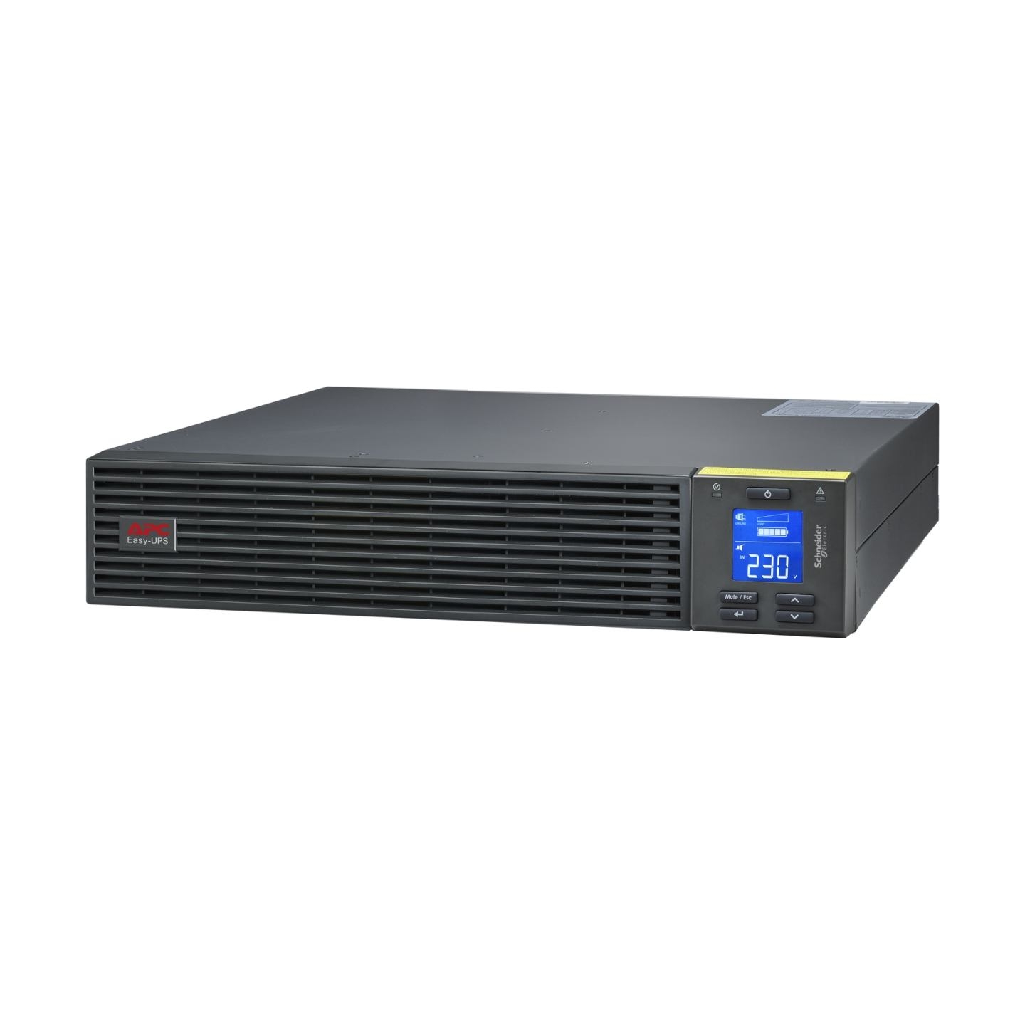 Schneider Electric Easy UPS, Rackmount 2U, Intelligent Card Slot, LCD, W/Rail Kit | SRV1KRIRK-E | 1000 VA | 900 W