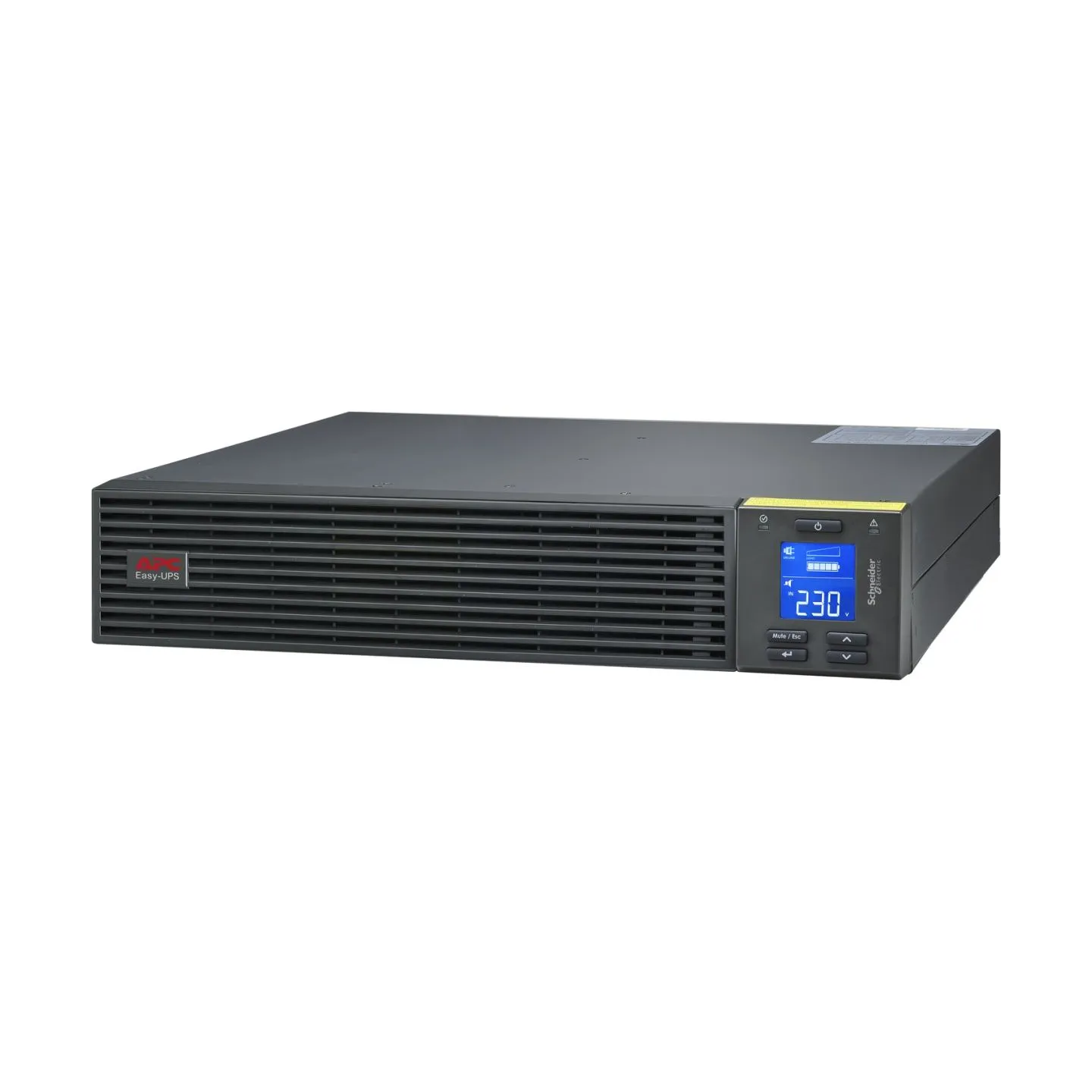 Schneider Electric Easy UPS, Rackmount 2U, Intelligent Card Slot, LCD, W/Rail Kit | SRV1KRIRK-E | 1000 VA | 900 W
