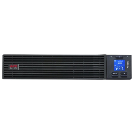 Schneider Electric Easy UPS, Rackmount 2U, Intelligent Card Slot, LCD, W/Rail Kit | SRV1KRIRK-E | 1000 VA | 900 W
