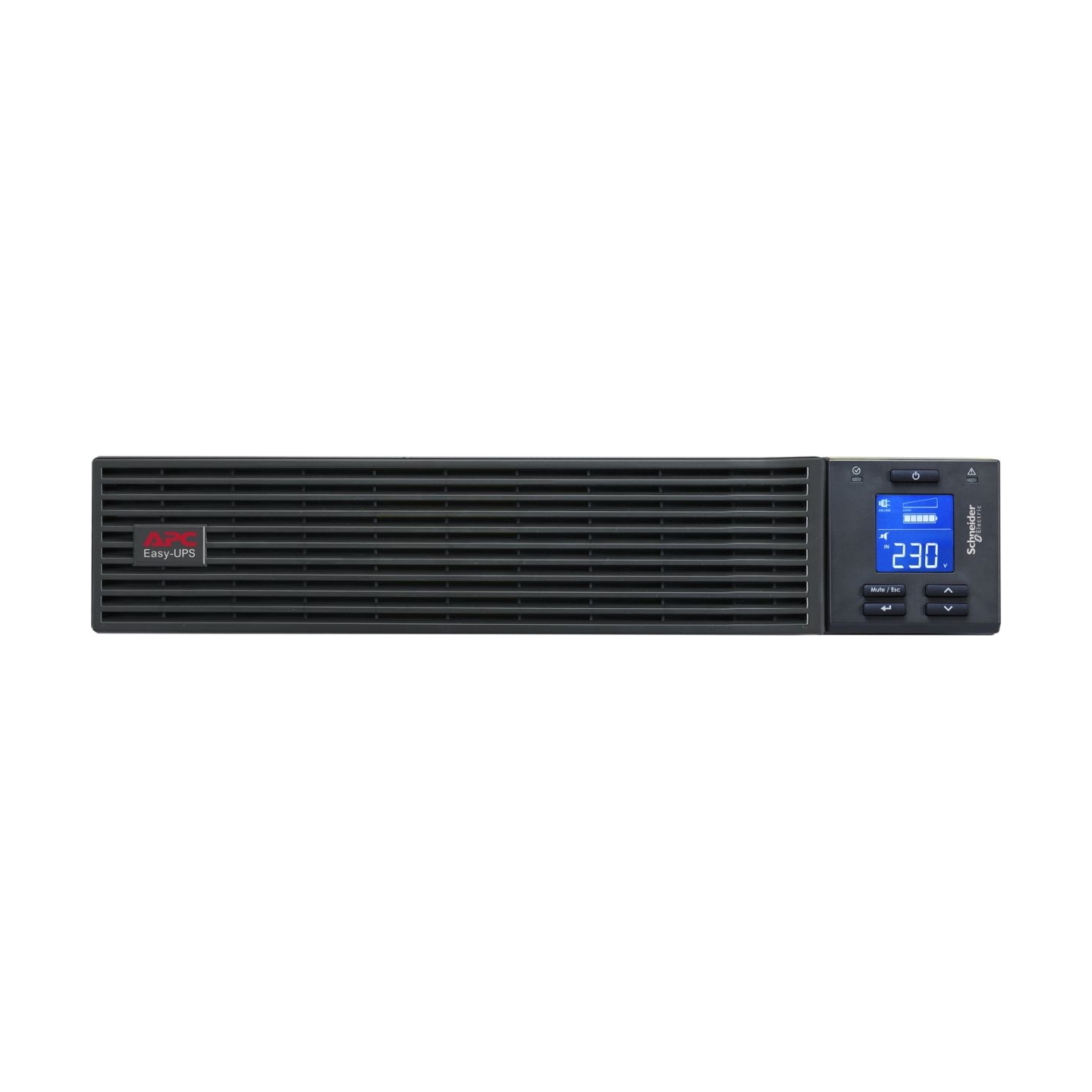 Schneider Electric Easy UPS, Rackmount 2U, Intelligent Card Slot, LCD, W/Rail Kit | SRV1KRIRK-E | 1000 VA | 900 W