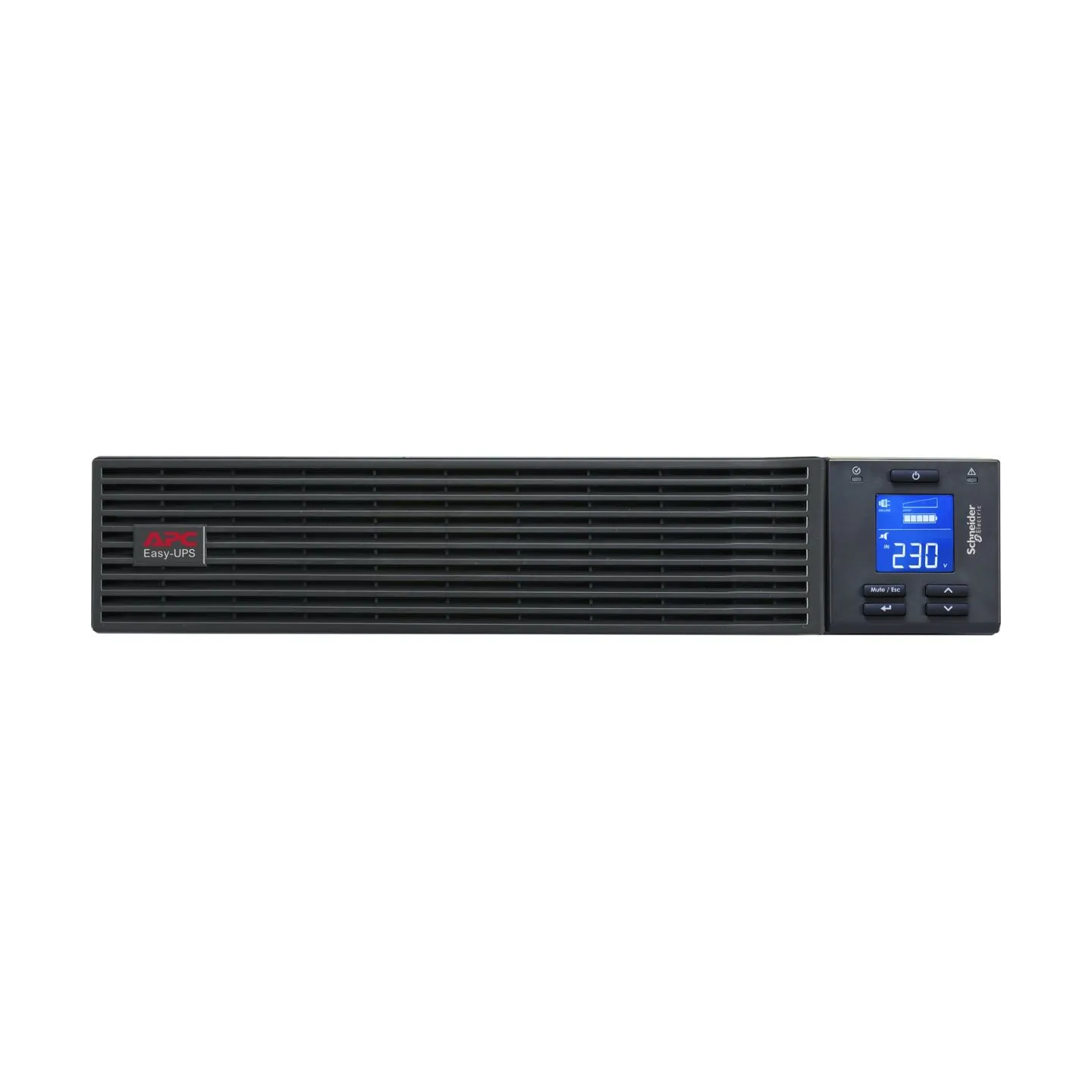 Schneider Electric Easy UPS, Rackmount 2U, Intelligent Card Slot, LCD, W/Rail Kit | SRV1KRIRK-E | 1000 VA | 900 W