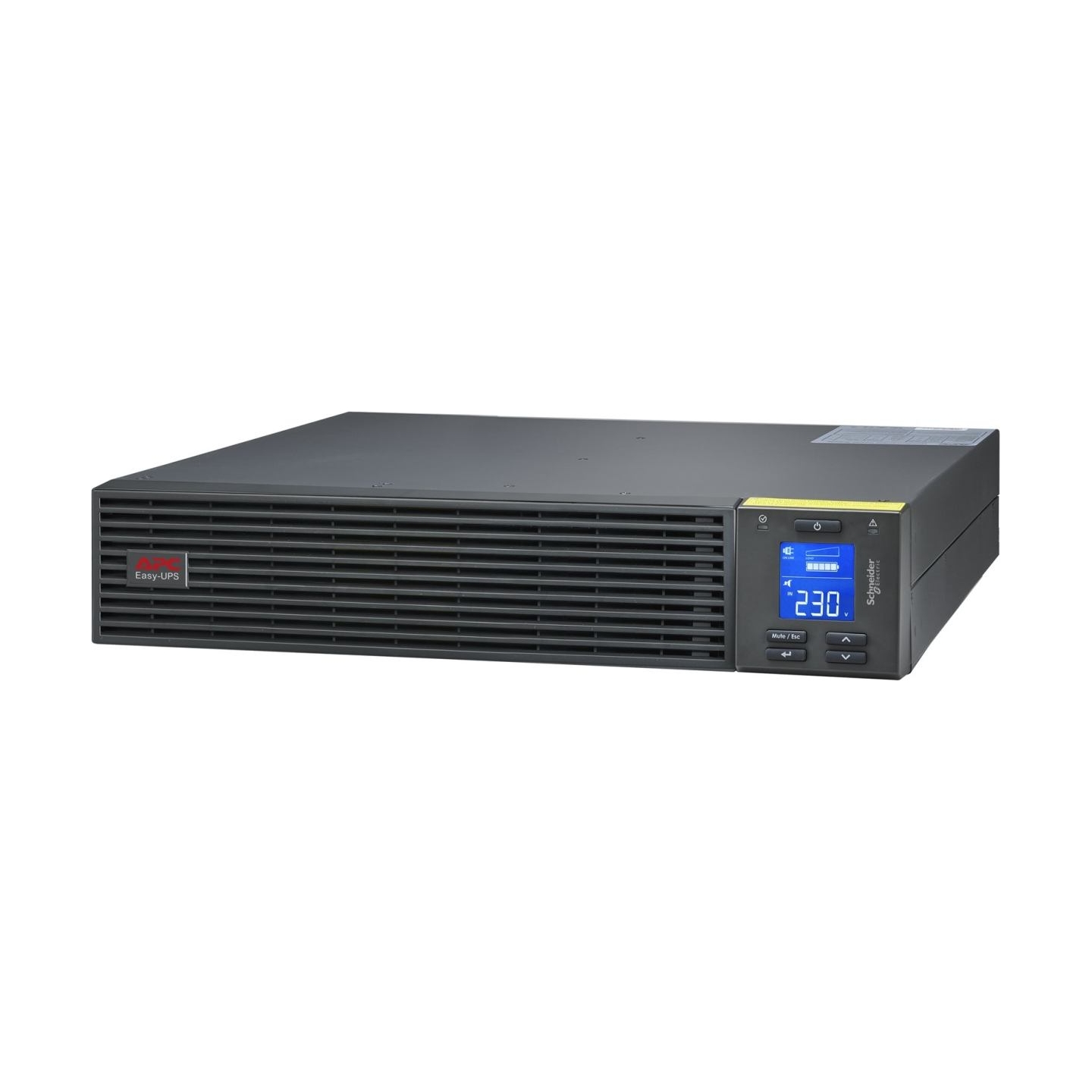 Schneider Electric Easy UPS, Rackmount 2U, Intelligent Card Slot, LCD, W/Rail Kit | SRV1KRIRK-E | 1000 VA | 900 W