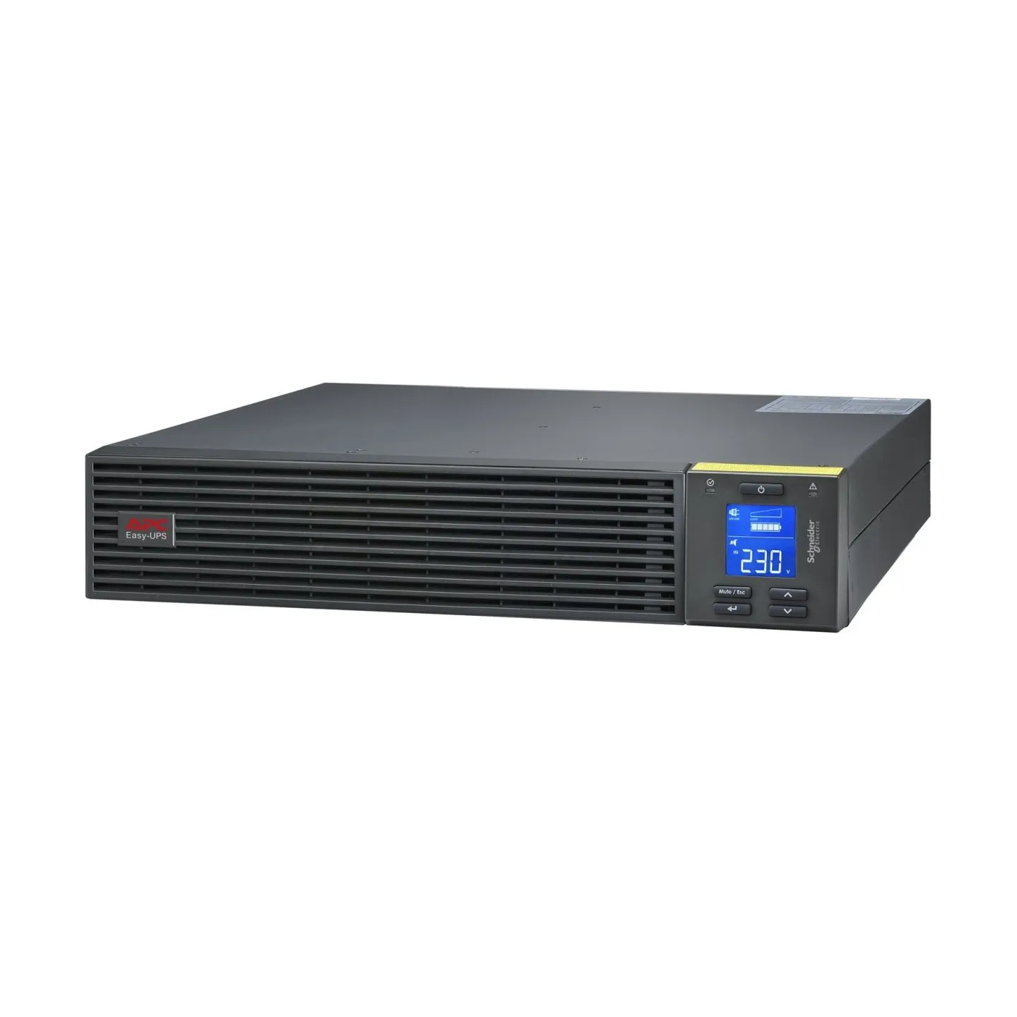 Schneider Electric Easy UPS, Rackmount 2U, Intelligent Card Slot, LCD, W/Rail Kit | SRV1KRIRK-E | 1000 VA | 900 W
