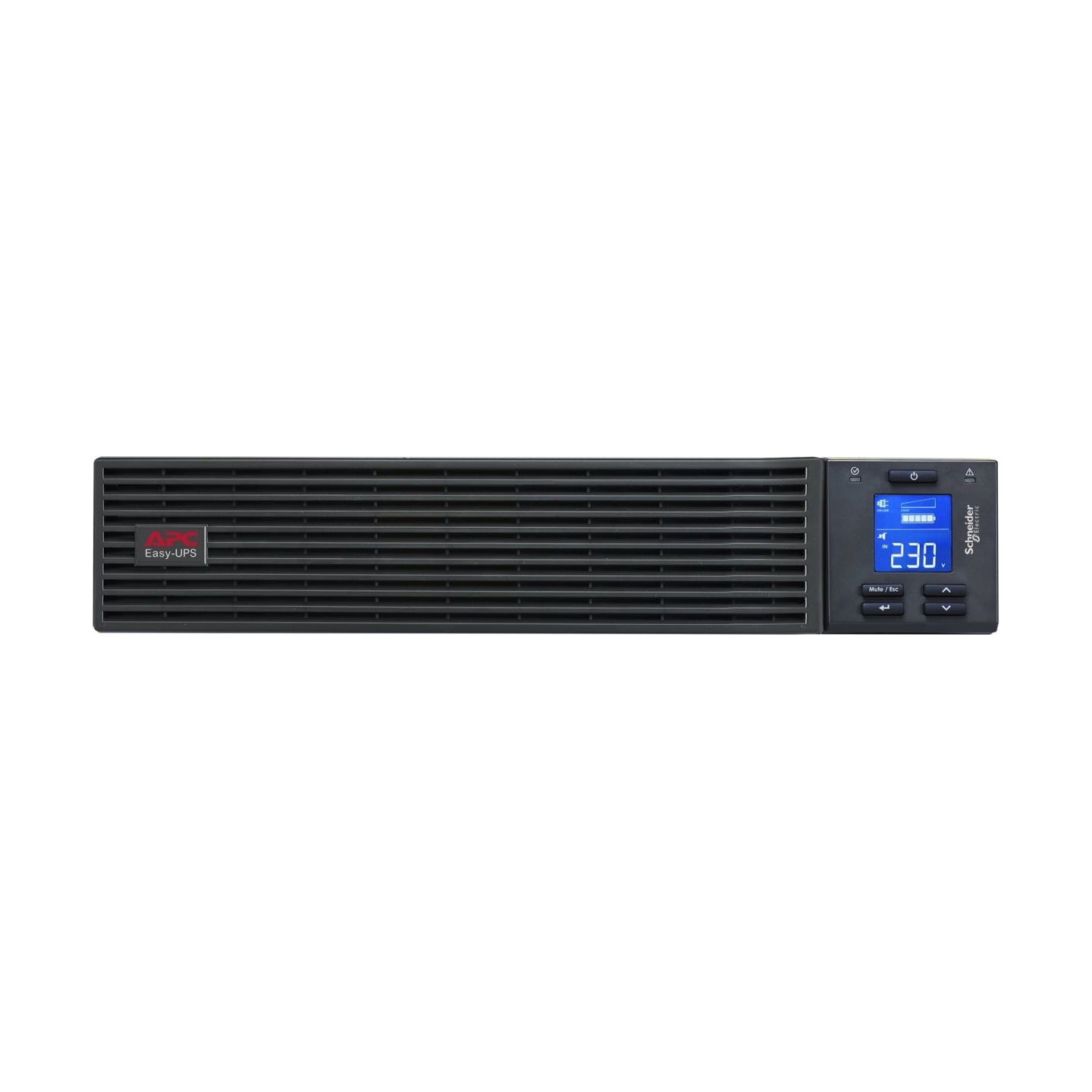 Schneider Electric Easy UPS, Rackmount 2U, Intelligent Card Slot, LCD, W/Rail Kit | SRV1KRIRK-E | 1000 VA | 900 W