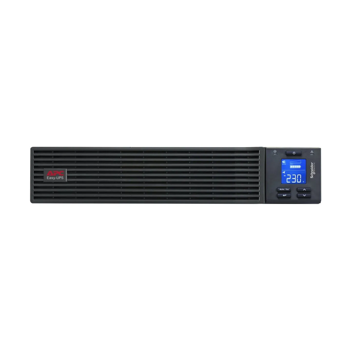 Schneider Electric Easy UPS, Rackmount 2U, Intelligent Card Slot, LCD, W/Rail Kit | SRV1KRIRK-E | 1000 VA | 900 W