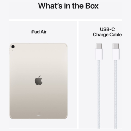 Apple | iPad Air Wi-Fi + Cellular | 13 " | Starlight | IPS | 2732 x 2048 pixels | Apple M3 | 8 GB | 512 GB | 3G | 4G | 5G | Wi-F