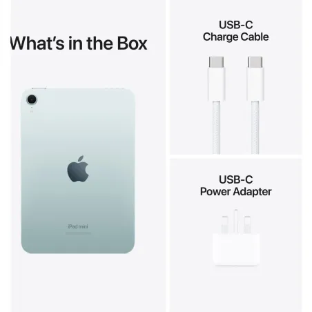 Apple | iPad mini | 8.3 " | Blue | IPS | 2266 x 1488 pixels | Apple A17 Pro | 512 GB | Wi-Fi | Front camera | 12 MP | Rear camer