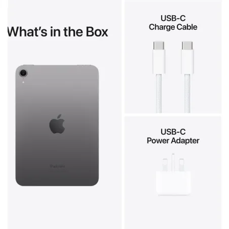 Apple | iPad mini | 8.3 " | Space Grey | IPS | 2266 x 1488 pixels | Apple A17 Pro | 512 GB | Wi-Fi | Front camera | 12 MP | Rear